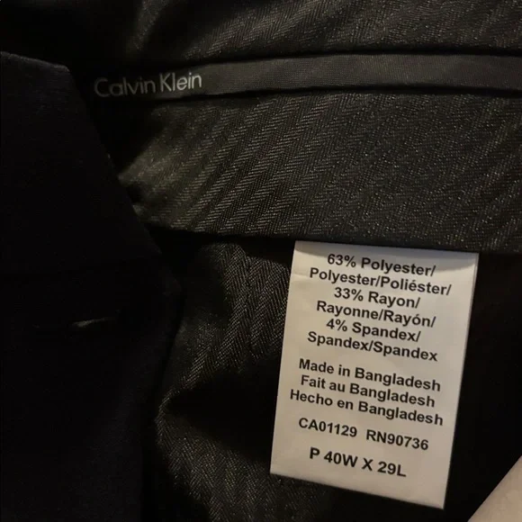 🕶️CALVIN KLEIN🕶️MENS GRAY DRESS SLACKS 40X29 NWT!!! - Picture 3 of 5
